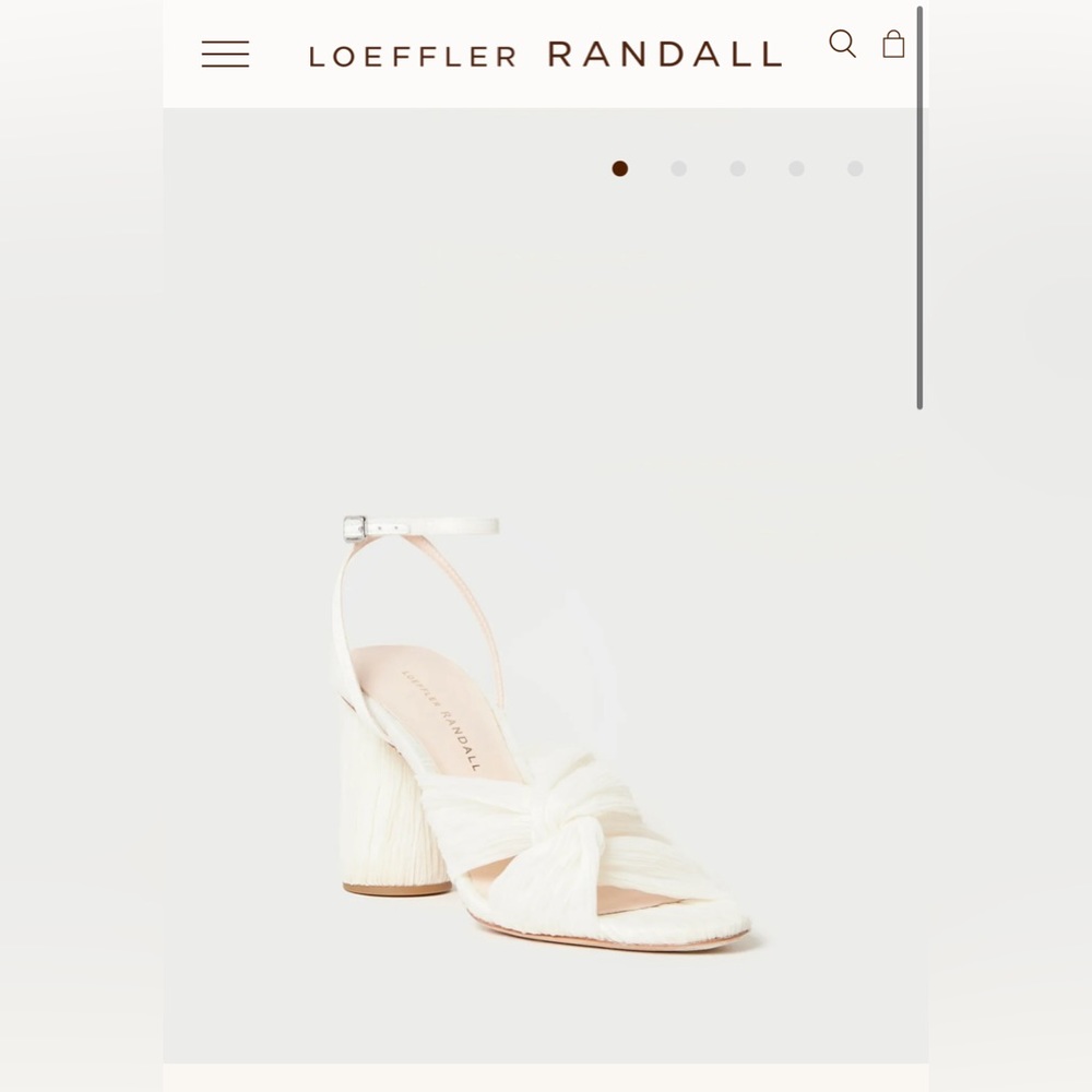 Loeffler Randal reed pearl pleated twist heel